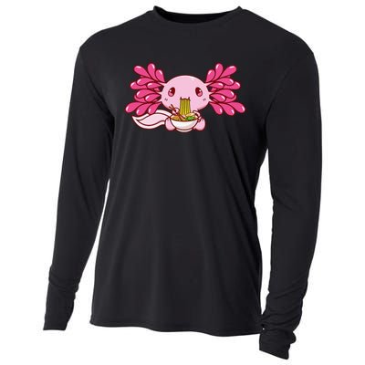 Ra Axolotl Kawaii Anime Japanese Food  Cooling Performance Long Sleeve Crew