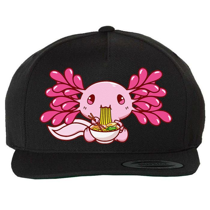 Ra Axolotl Kawaii Anime Japanese Food  Wool Snapback Cap