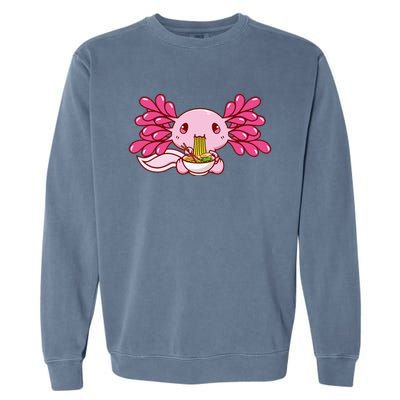 Ra Axolotl Kawaii Anime Japanese Food  Garment-Dyed Sweatshirt