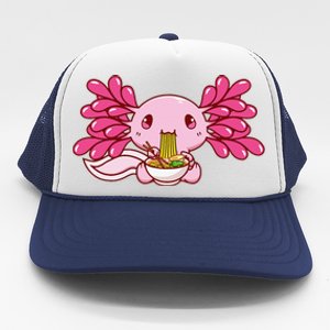 Ra Axolotl Kawaii Anime Japanese Food  Trucker Hat