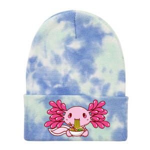 Ra Axolotl Kawaii Anime Japanese Food  Tie Dye 12in Knit Beanie