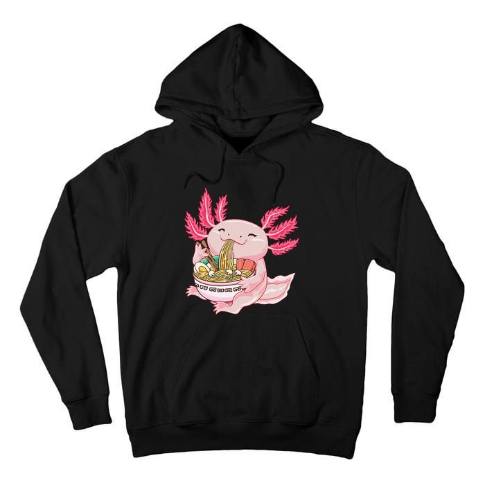 Ra Axolotl Kawaii Anime Japanese Noddles Anime  Tall Hoodie