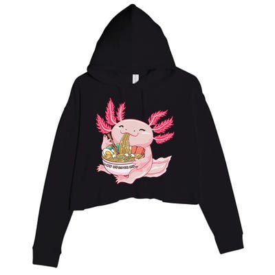 Ra Axolotl Kawaii Anime Japanese Noddles Anime Girls Gift Crop Fleece Hoodie