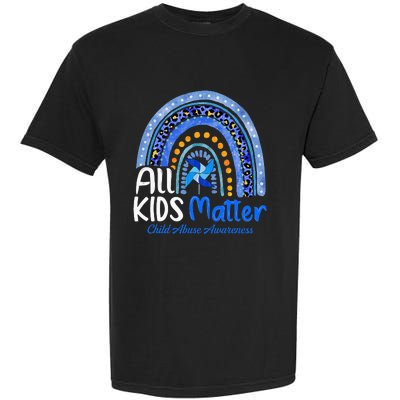 Rainbow All KidsMatter Pinwheel Child Abuse Awareness Garment-Dyed Heavyweight T-Shirt