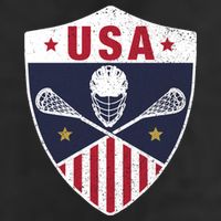 Retro American Lacrosse I Proud USA Lax Player Gift 7 Panel Mesh Trucker Snapback Hat