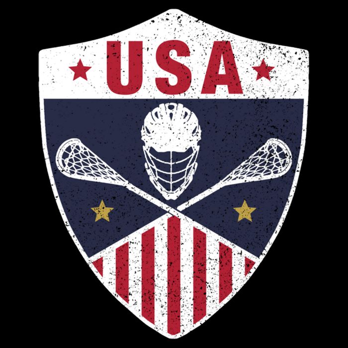 Retro American Lacrosse I Proud USA Lax Player Gift Cooling Performance Crew T-Shirt