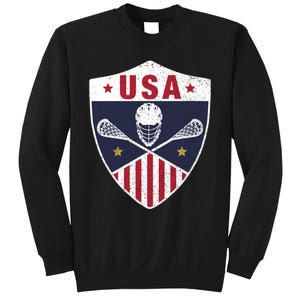 Retro American Lacrosse I Proud USA Lax Player Gift Sweatshirt