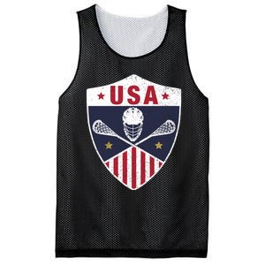 Retro American Lacrosse I Proud USA Lax Player Gift Mesh Reversible Basketball Jersey Tank