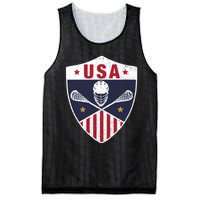 Retro American Lacrosse I Proud USA Lax Player Gift Mesh Reversible Basketball Jersey Tank