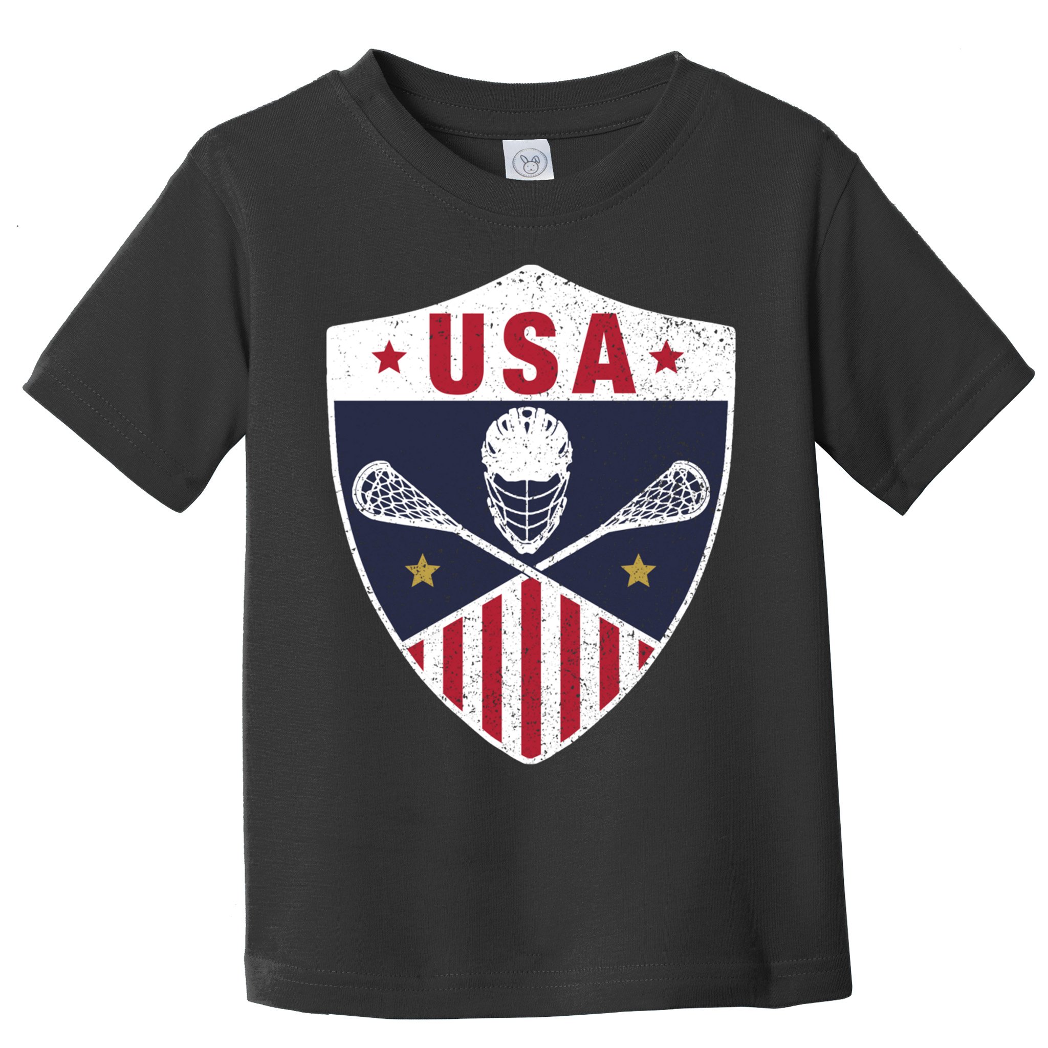 Retro American Lacrosse I Proud USA Lax Player Gift Toddler T-Shirt