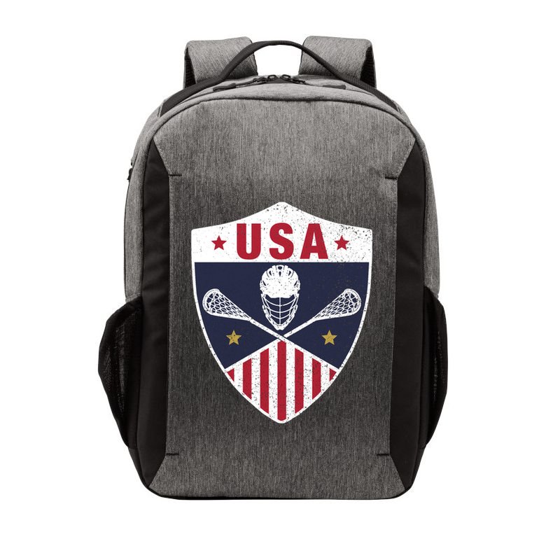 Retro American Lacrosse I Proud USA Lax Player Gift Vector Backpack