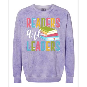 Readers Are Leaders Book Lover Colorblast Crewneck Sweatshirt