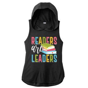 Readers Are Leaders Book Lover Ladies PosiCharge Tri-Blend Wicking Draft Hoodie Tank