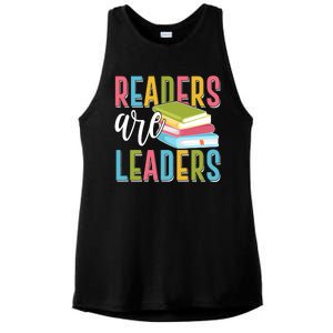 Readers Are Leaders Book Lover Ladies PosiCharge Tri-Blend Wicking Tank