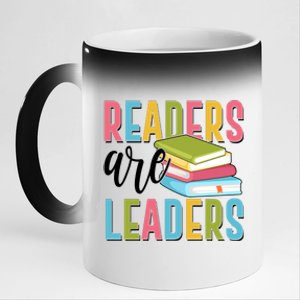 Readers Are Leaders Book Lover 11oz Black Color Changing Mug