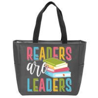 Readers Are Leaders Book Lover Zip Tote Bag