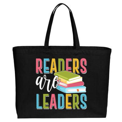 Readers Are Leaders Book Lover Cotton Canvas Jumbo Tote