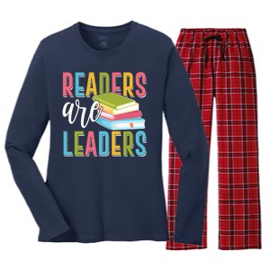 Readers Are Leaders Book Lover Women's Long Sleeve Flannel Pajama Set 