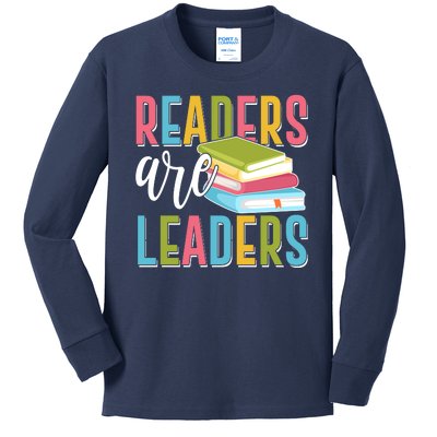 Readers Are Leaders Book Lover Kids Long Sleeve Shirt