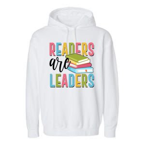 Readers Are Leaders Book Lover Garment-Dyed Fleece Hoodie