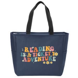 Reading Adventure Library Student Teacher Book Librarians Zip Tote Bag