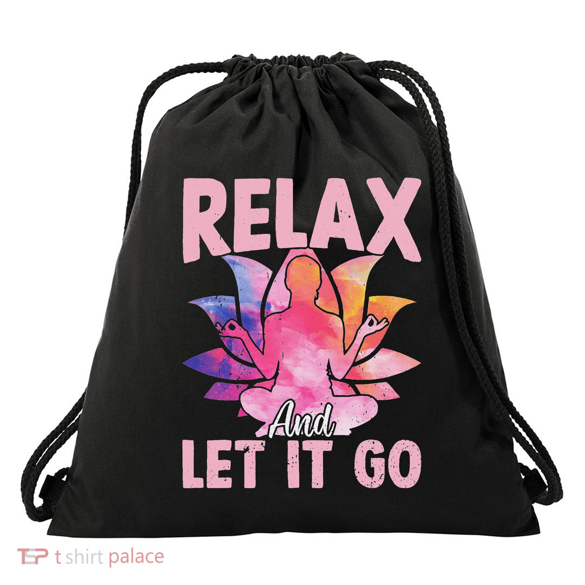 Relax And Let It Go Drawstring Bag