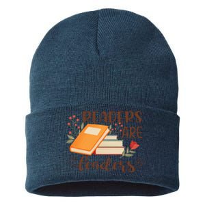 Readers Are Leaders Reading Books Gift Sustainable Knit Beanie