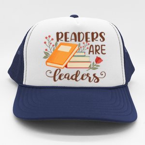 Readers Are Leaders Reading Books Gift Trucker Hat