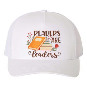 Readers Are Leaders Reading Books Gift Yupoong Adult 5-Panel Trucker Hat