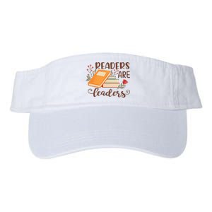 Readers Are Leaders Reading Books Gift Valucap Bio-Washed Visor