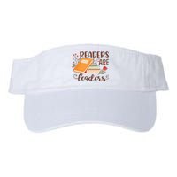 Readers Are Leaders Reading Books Gift Valucap Bio-Washed Visor