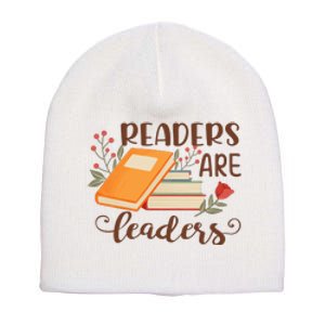 Readers Are Leaders Reading Books Gift Short Acrylic Beanie