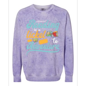 Reading Adventure Library Student Teacher Book Colorblast Crewneck Sweatshirt