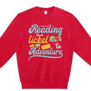 Reading Adventure Library Student Teacher Book Premium Crewneck Sweatshirt