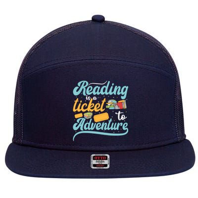 Reading Adventure Library Student Teacher Book 7 Panel Mesh Trucker Snapback Hat