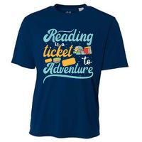 Reading Adventure Library Student Teacher Book Cooling Performance Crew T-Shirt