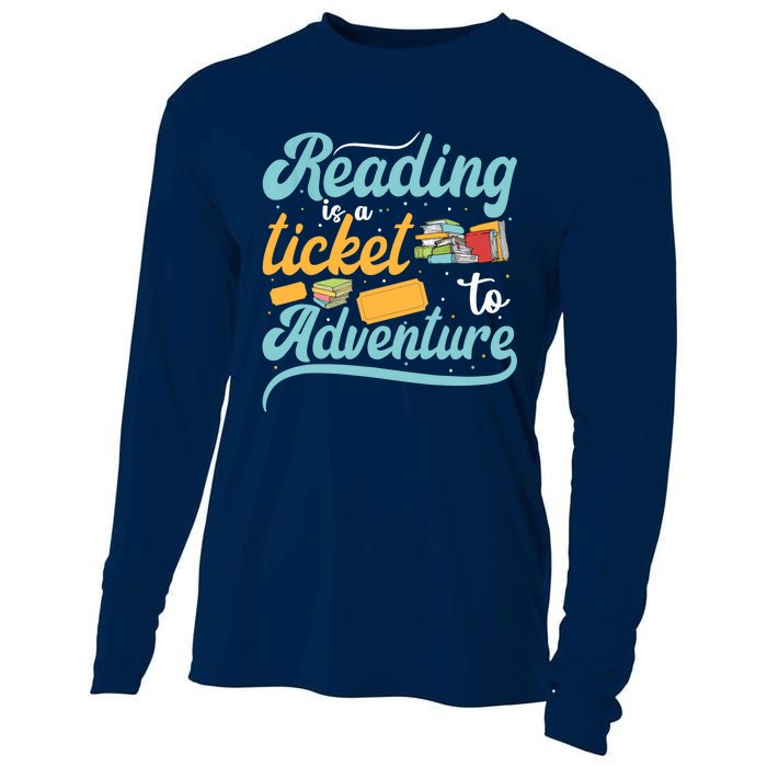 Reading Adventure Library Student Teacher Book Cooling Performance Long Sleeve Crew