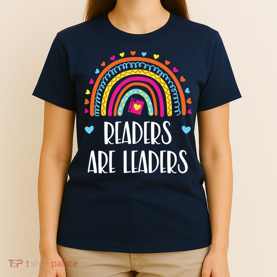 Readers Are Leaders Rainbow Book Lovers T-Shirt