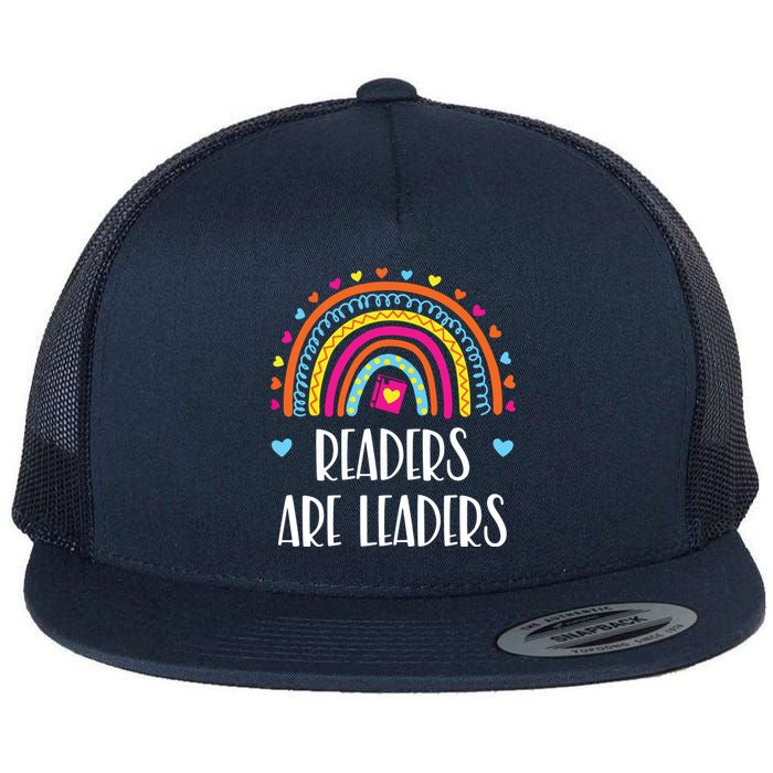 Readers Are Leaders Rainbow Book Lovers Flat Bill Trucker Hat