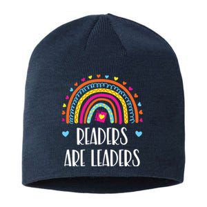 Readers Are Leaders Rainbow Book Lovers Sustainable Beanie