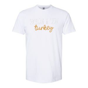 Roasting A Little Turkey Thanksgiving Fall Pregnancy Announcement Softstyle CVC T-Shirt