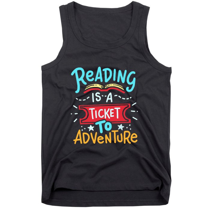 Reading Adventure Library Student Teacher Book Gift Tank Top