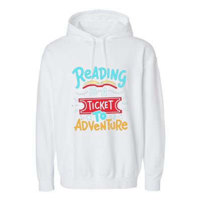 Reading Adventure Library Student Teacher Book Gift Garment-Dyed Fleece Hoodie