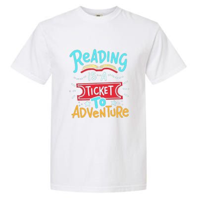 Reading Adventure Library Student Teacher Book Gift Garment-Dyed Heavyweight T-Shirt