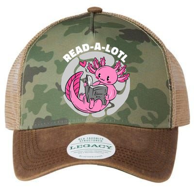 Read A Lotl Axolotl Cute Funny Reading Book Lover Legacy Tie Dye Trucker Hat