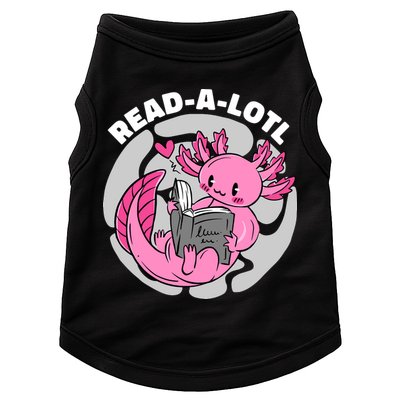 Read A Lotl Axolotl Cute Funny Reading Book Lover Doggie Tank