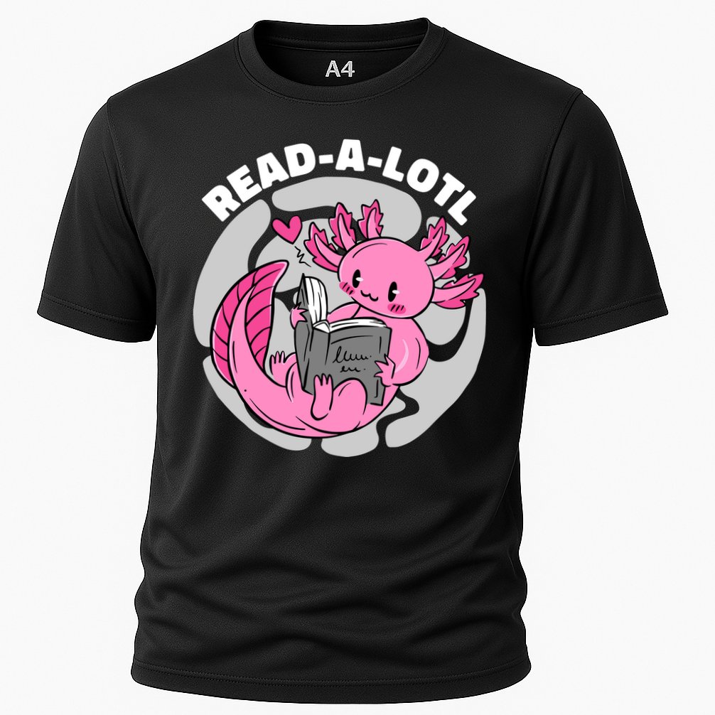 Read A Lotl Axolotl Cute Funny Reading Book Lover Performance Shirt