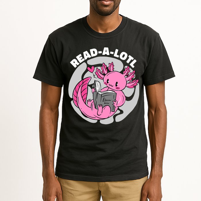 Read A Lotl Axolotl Cute Funny Reading Book Lover Tall T-Shirt
