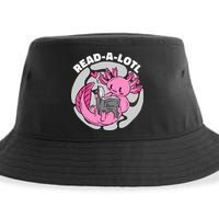 Read A Lotl Axolotl Cute Funny Reading Book Lover Sustainable Bucket Hat