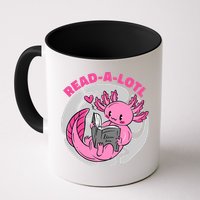 Read A Lotl Axolotl Cute Funny Reading Book Lover Mug